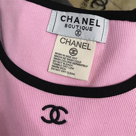 chanel crop shirt|Chanel vintage crop top.